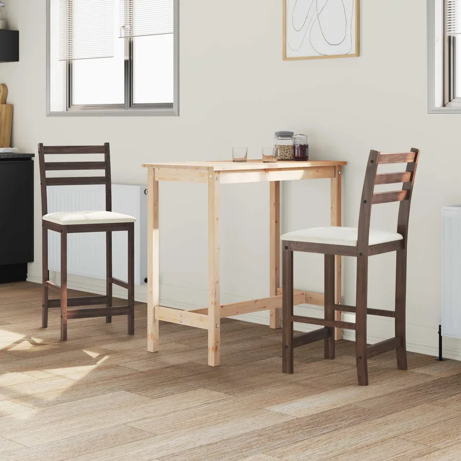 Chaises de salle à manger 2 pcs Marron Clair - 3