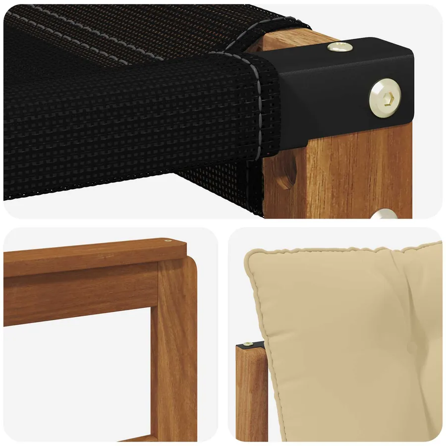 Ensemble de canapés d'extérieur 5 pcs Naturel et Beige - 7