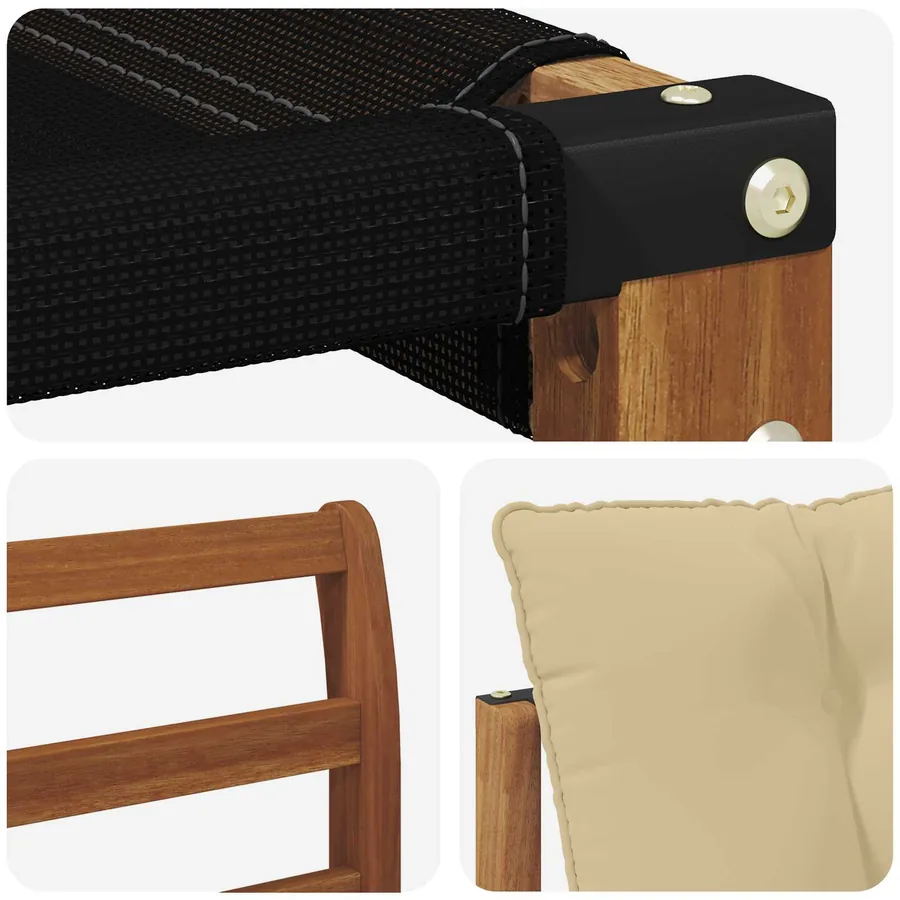 Ensemble de canapés d'extérieur 5 pcs Naturel et Beige - 7