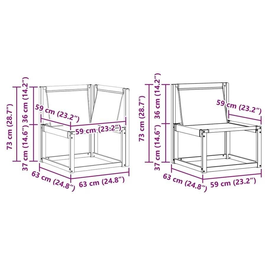 Ensemble de canapés d'extérieur 8 pcs Naturel et Beige - 8