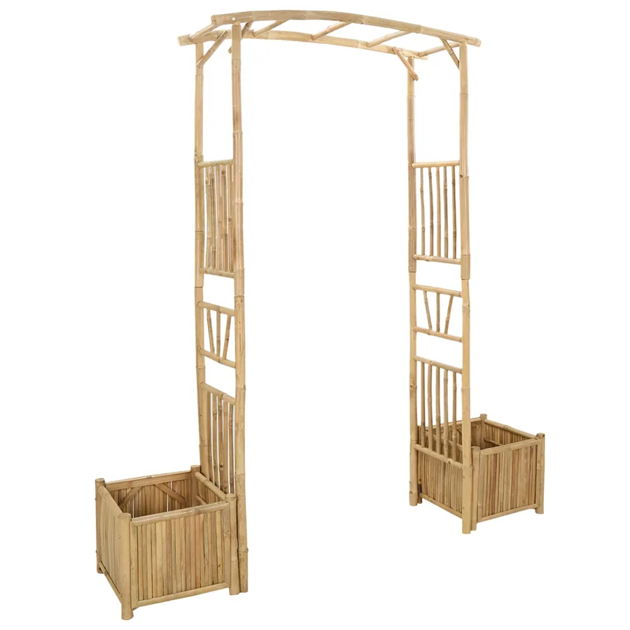 Arche de jardin Naturel 177 x 40 x 205 cm Bambou - 2