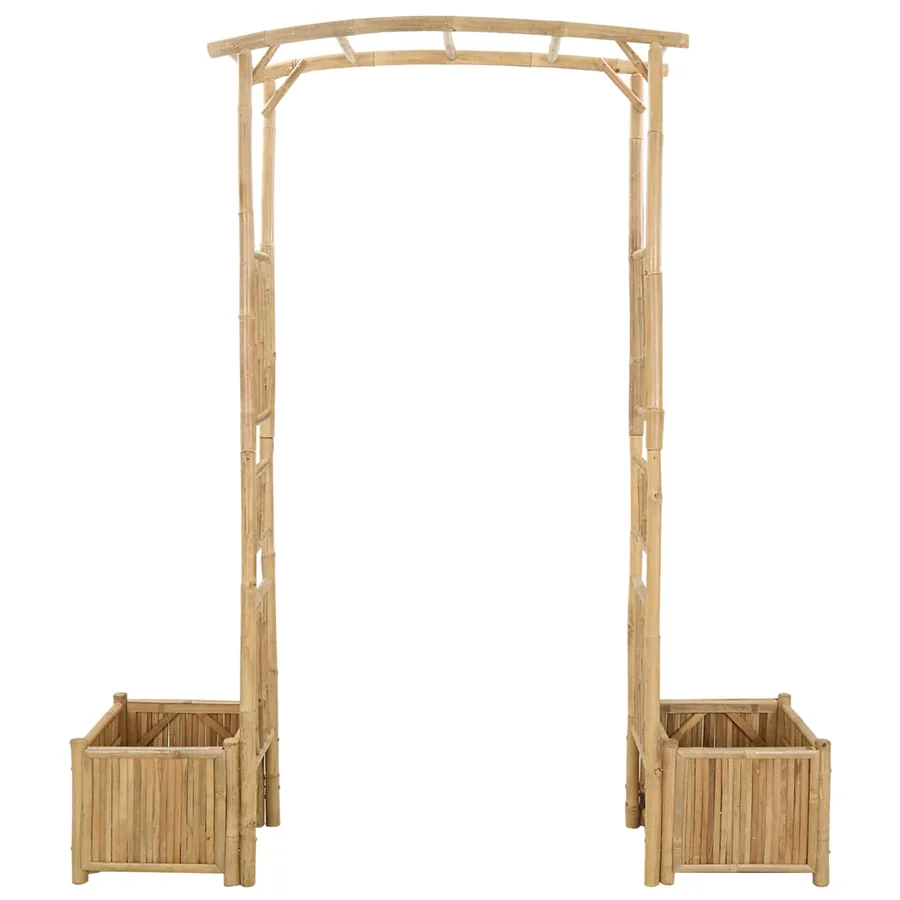 Arche de jardin Naturel 177 x 40 x 205 cm Bambou - 3