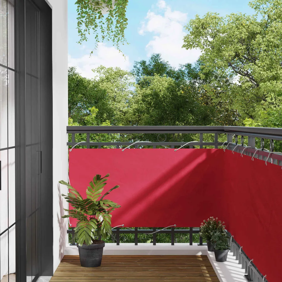 Écran de balcon Bordeaux 75 x 400 cm Oxford alu enduit de PU