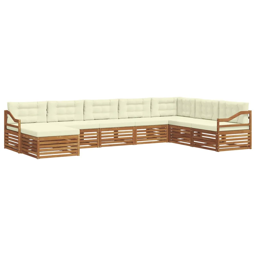 Ensemble de canapés d'extérieur 8 pcs Naturel et Crème - 2