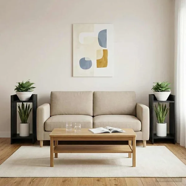 Support de Plante Chêne Noir 30 x 30 x 60 cm Bois d’ingénierie