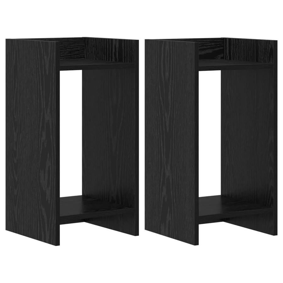 Support de Plante Chêne Noir 30 x 30 x 60 cm Bois d’ingénierie - 2
