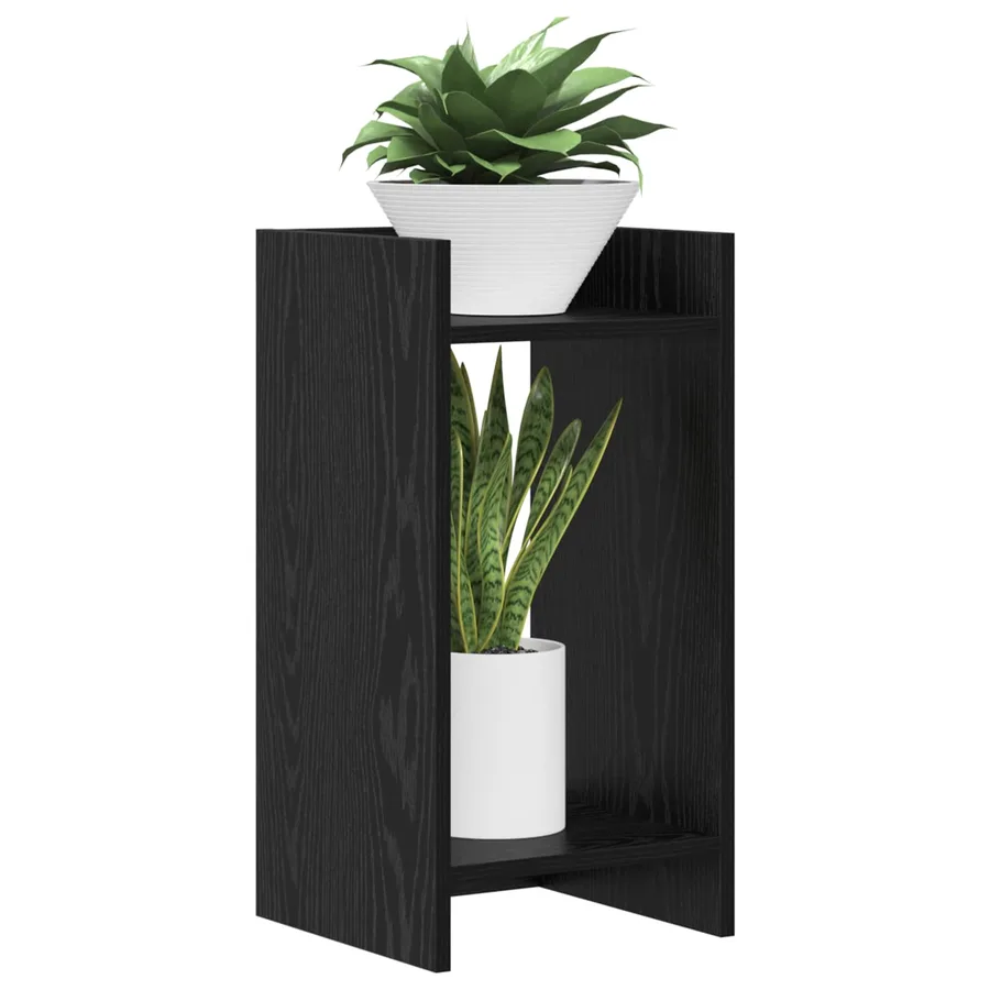 Support de Plante Chêne Noir 30 x 30 x 60 cm Bois d’ingénierie - 3