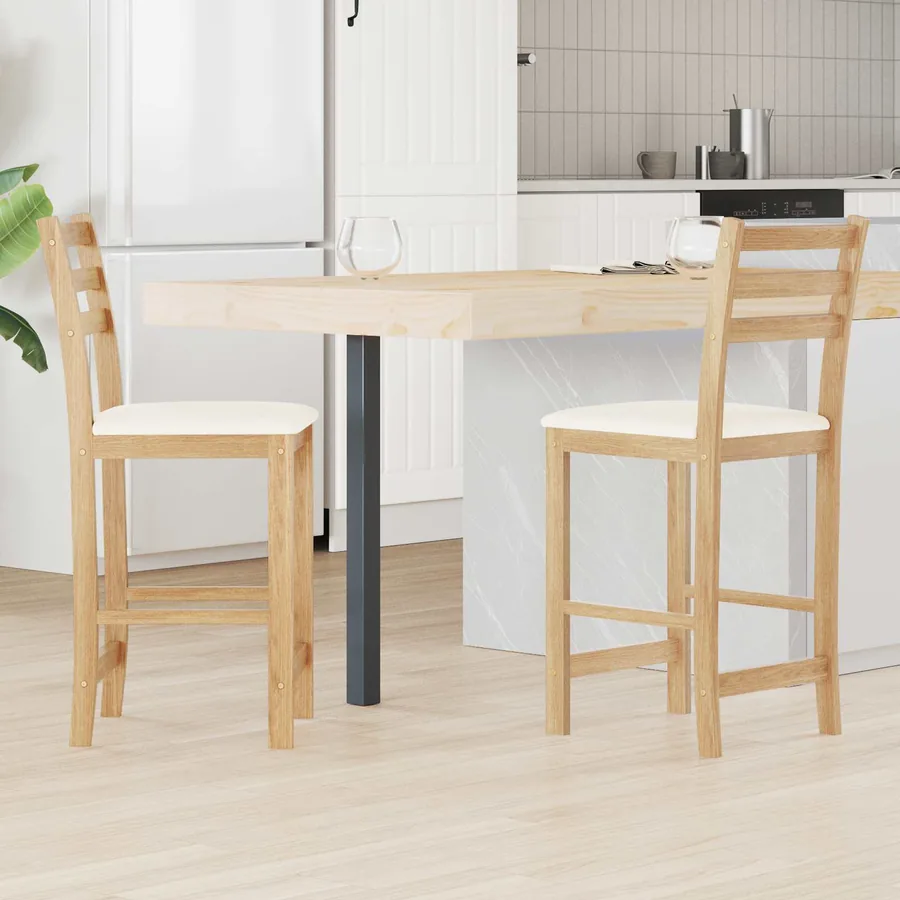 Chaises de salle à manger 2 pcs Naturel 40 x 47,5 x 99,5 cm