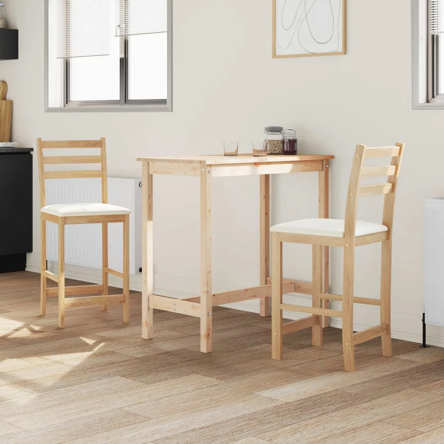 Chaises de salle à manger 2 pcs Naturel 40 x 47,5 x 99,5 cm - 3