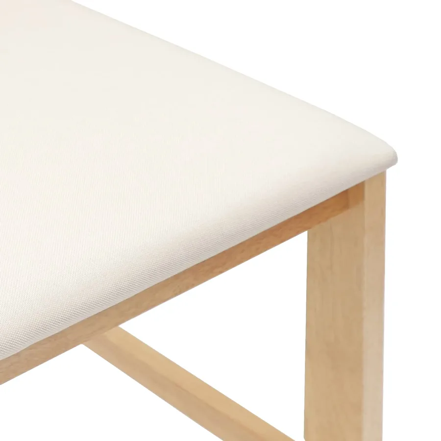 Chaises de salle à manger 2 pcs Naturel 40 x 47,5 x 99,5 cm - 9