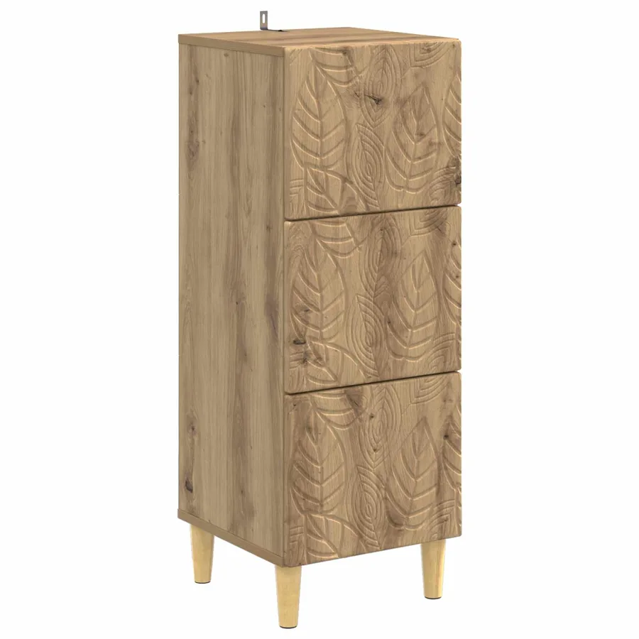 Armoire à tiroirs 33 x 34,5 x 90 cm Bois d'ingénierie - 2