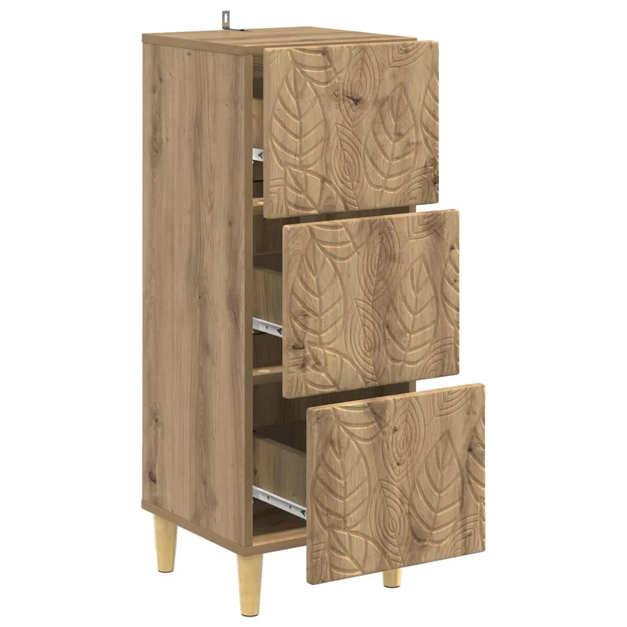 Armoire à tiroirs 33 x 34,5 x 90 cm Bois d'ingénierie - 4
