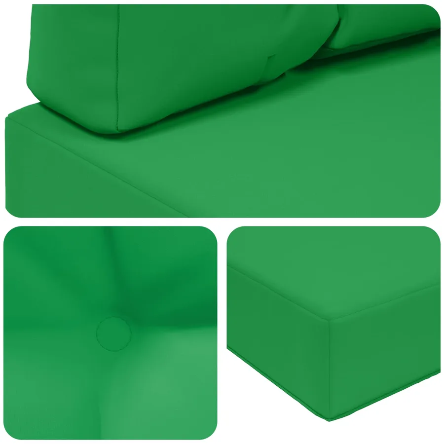 Coussin de canapé d'extérieur 2 pcs Vert Polyester - 8