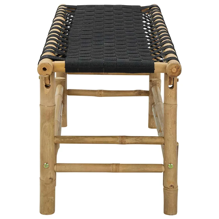 Banc de jardin 110 x 38 x 40 cm Bambou Naturel Rectangulaire - 4