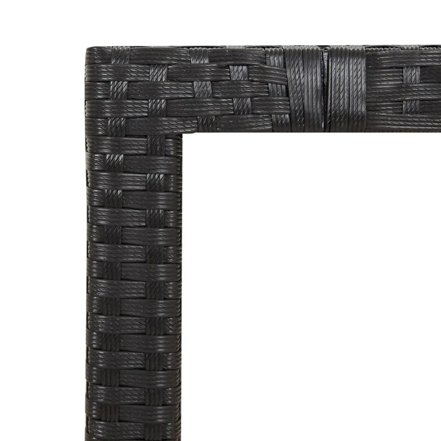 Ensemble à manger de jardin 9pcs coussins noir résine tressée - 10