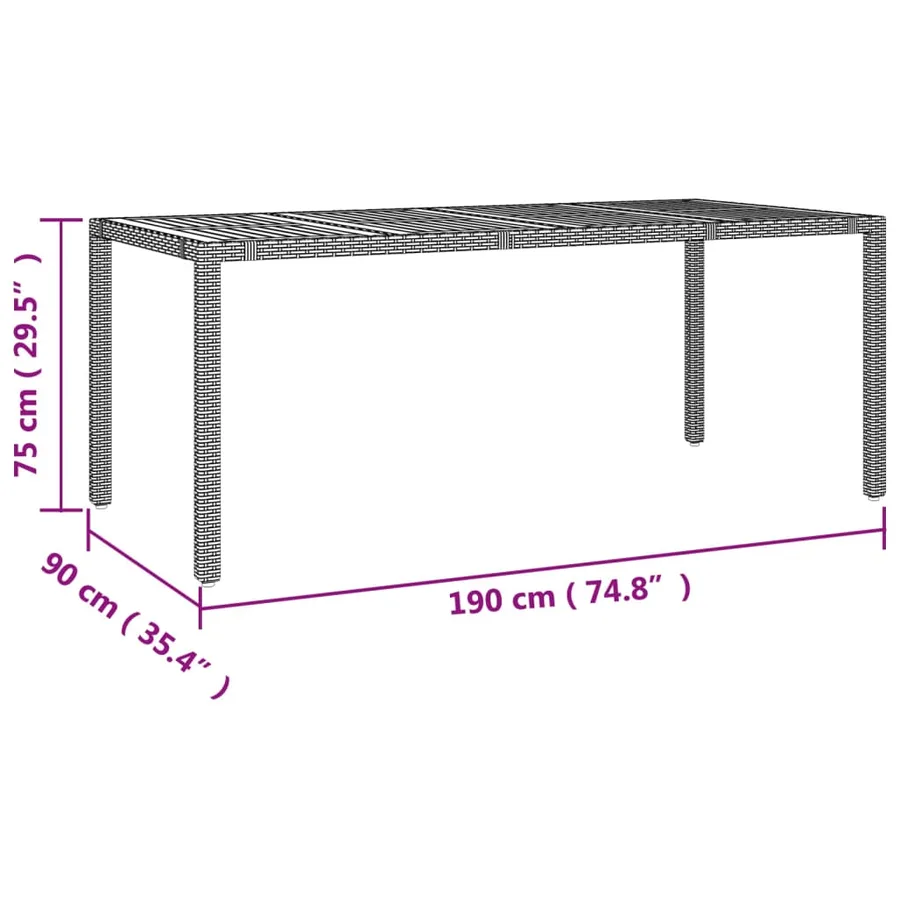 Ensemble à manger de jardin 9pcs coussins noir résine tressée - 13