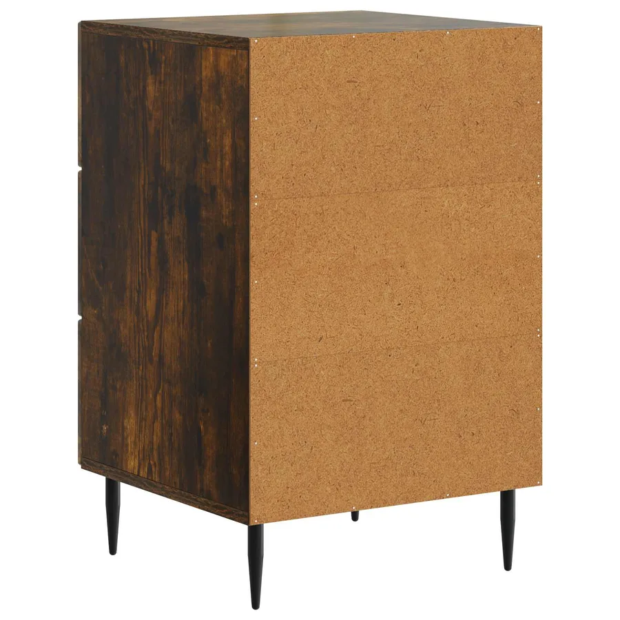 Cabinet de chevet avec tiroir Chêne fumé 43 x 41 x 66,5 cm - 7