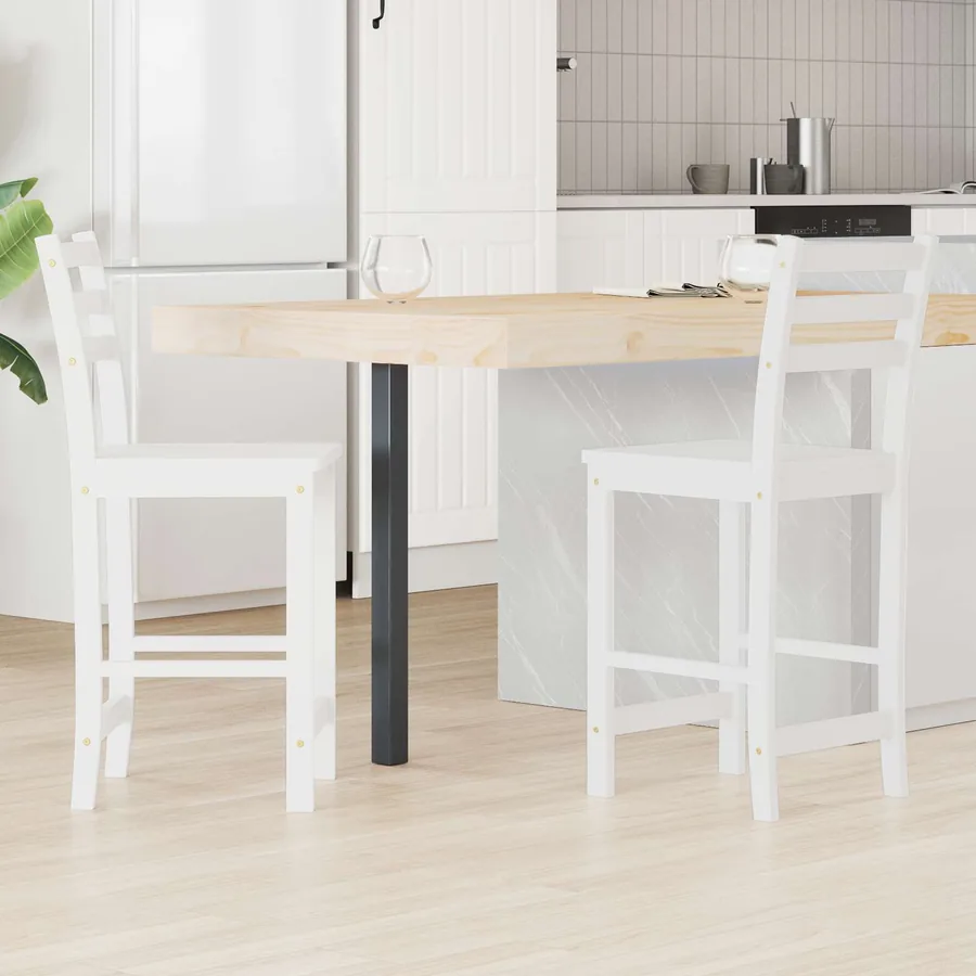 Chaises de salle à manger 2 pcs Blanc 40 x 47,5 x 99,5 cm