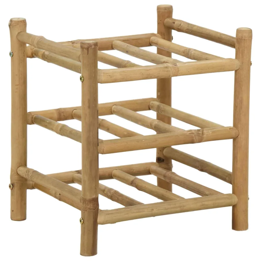 Étagère à vin Naturel 32,5 x 29,5 x 36 cm Bambou - 2