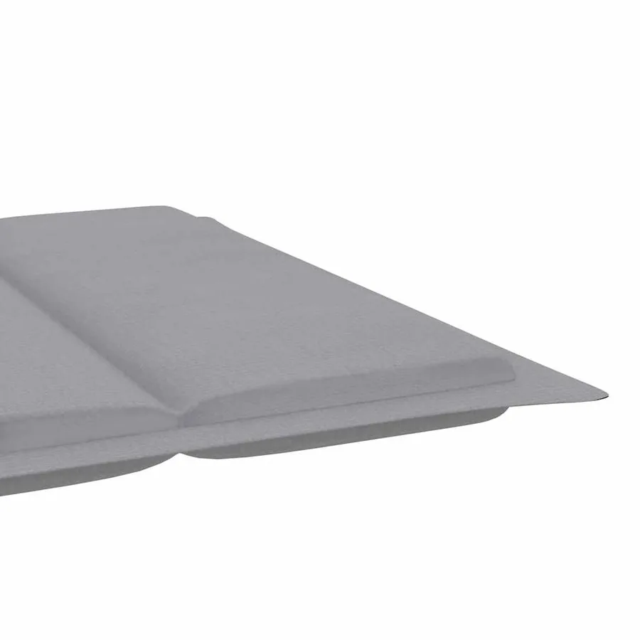 Chaise longue à bascule avec coussin Bois de teck solide - 7