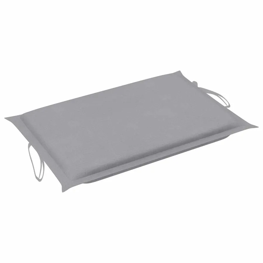 Chaise longue à bascule avec coussin Bois de teck solide - 8