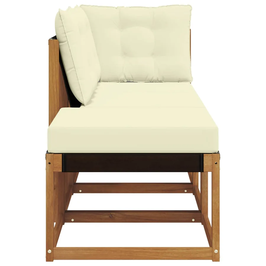 Canapés modulaires d'extérieur 3 Pièce Naturel et Crème - 7