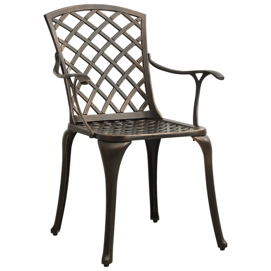 Ensemble de bistro 3 pcs Aluminium coulé Bronze - 3