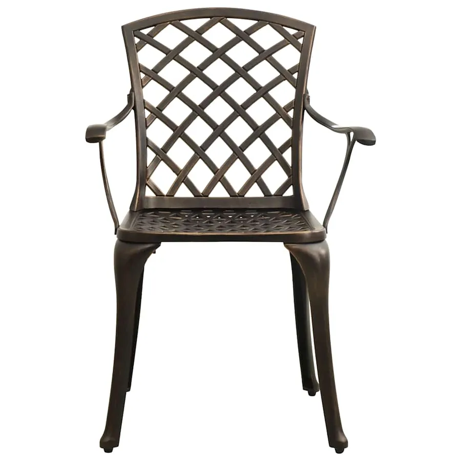 Ensemble de bistro 3 pcs Aluminium coulé Bronze - 4