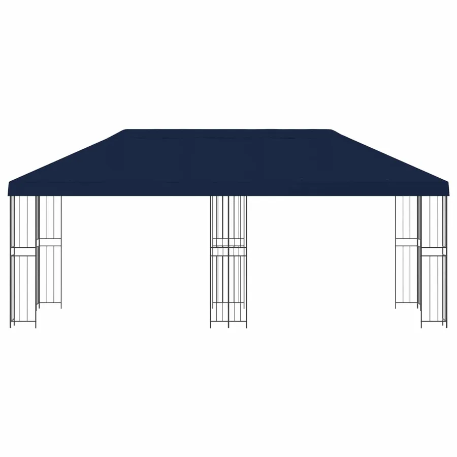 Gazebo avec murs latéraux 6 x 3 m Bleu Polyester et Acier 190 - 3