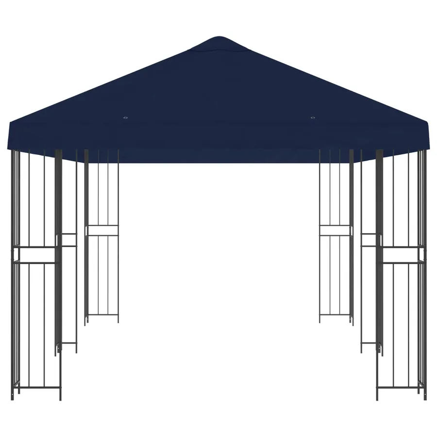 Gazebo avec murs latéraux 6 x 3 m Bleu Polyester et Acier 190 - 4