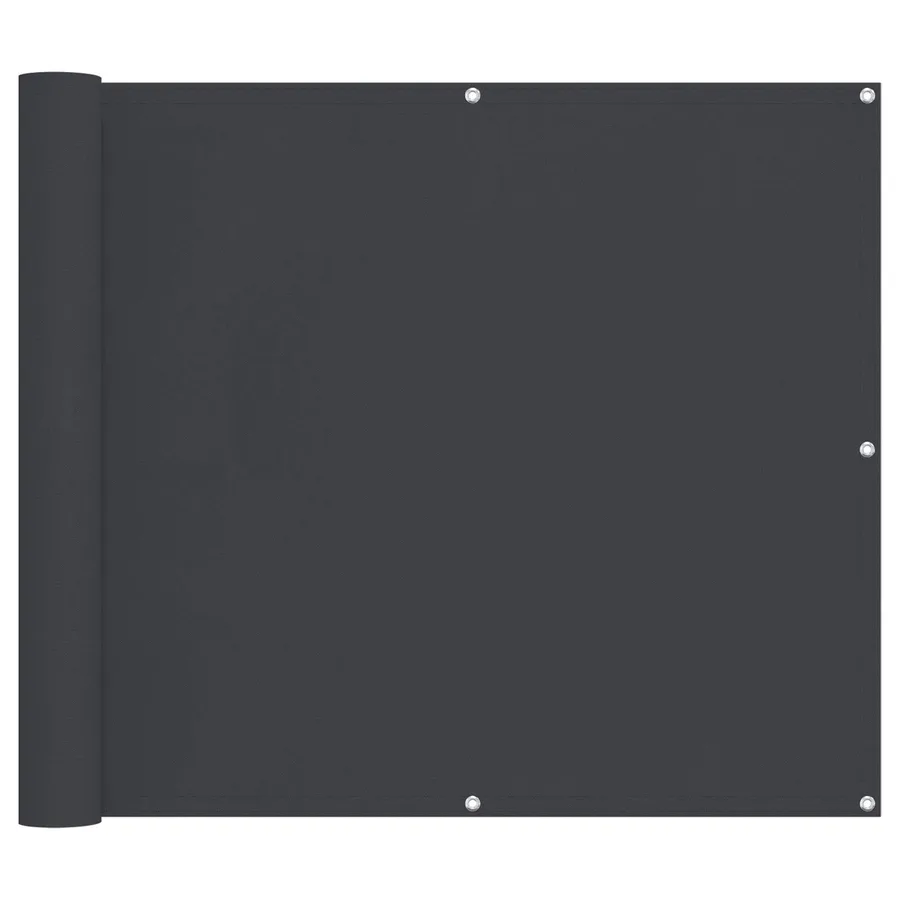 Écran de balcon Noir 100 x 600 cm Tissu Oxford - 2