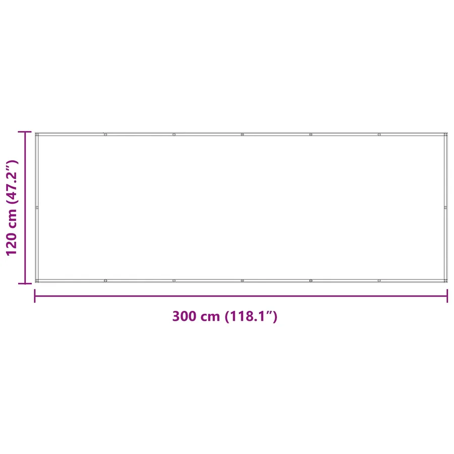 Écran de balcon Bordeaux 120 x 300 cm Oxford alu enduit de PU - 7