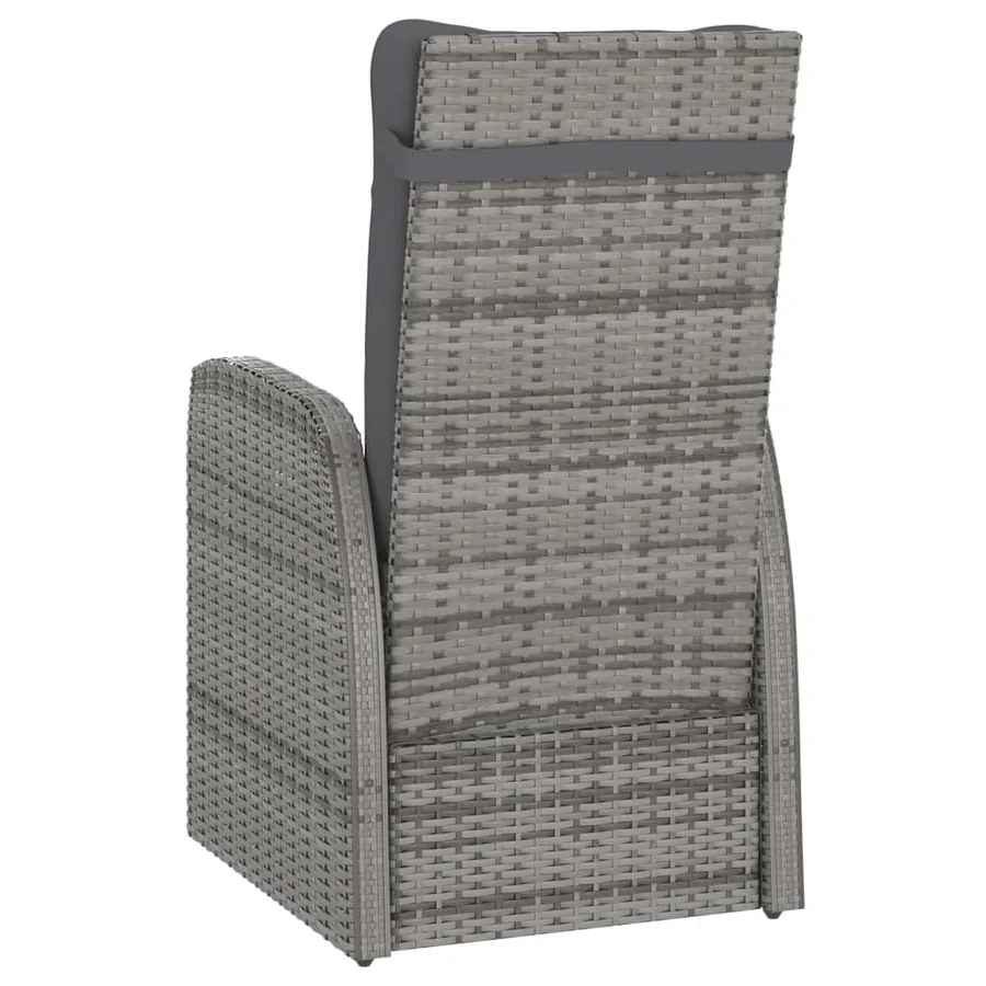 Salon de jardin 11 pcs avec coussins Résine tressée Gris - 11