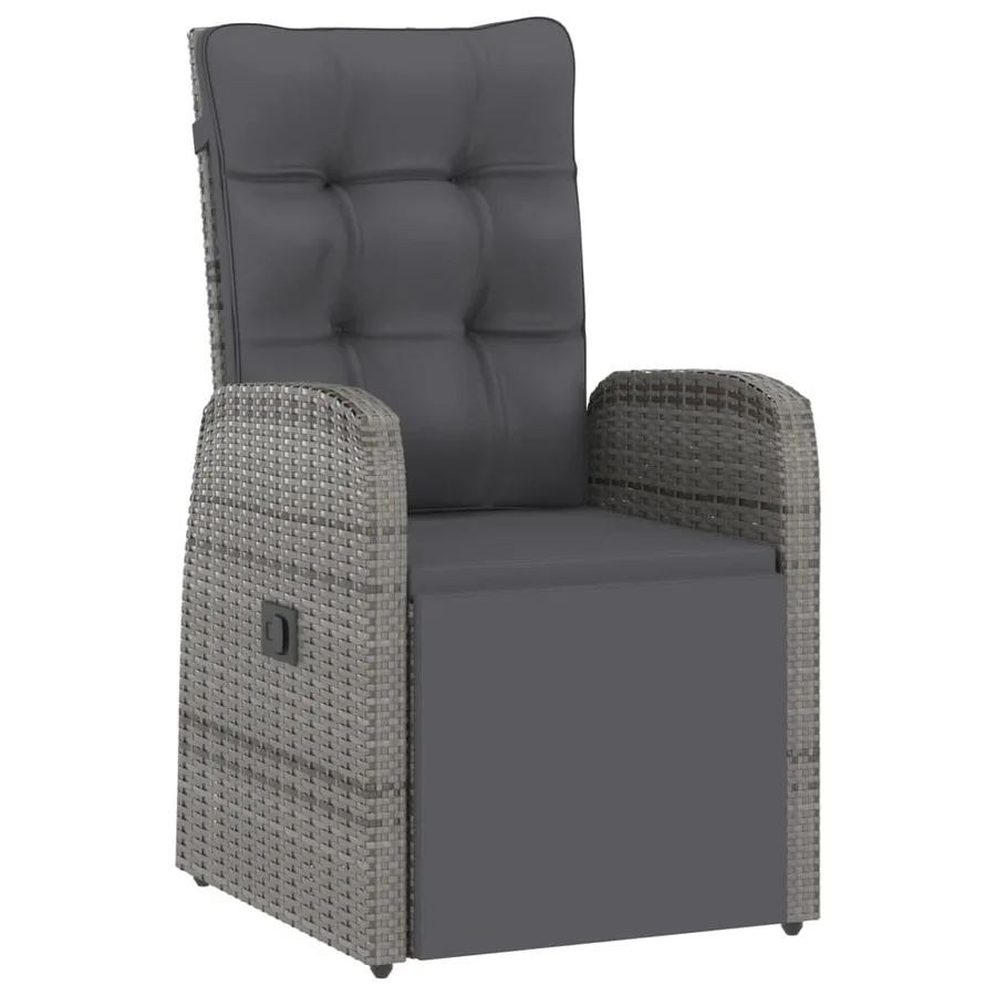 Garden Lounge Set 11 pcs with Cushions Poly Rattan Grey - 14
