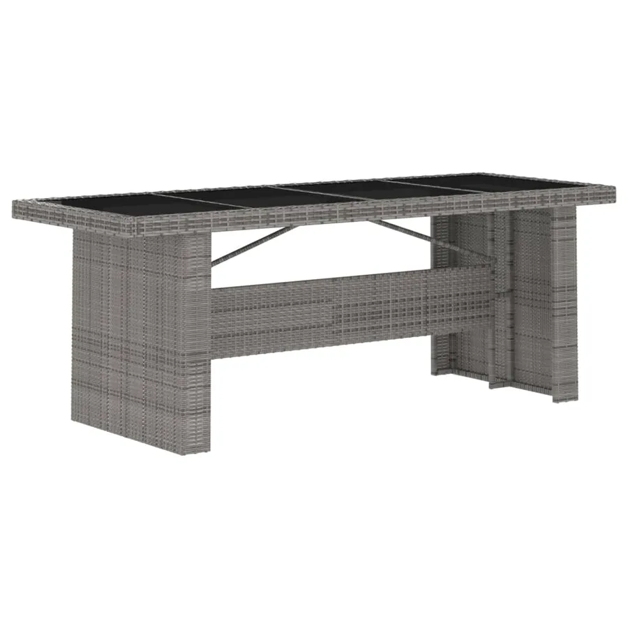 Salon de jardin 11 pcs avec coussins Résine tressée Gris - 4