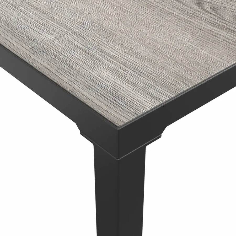 Salon de jardin 6 pcs noir et gris résine tressée - 10