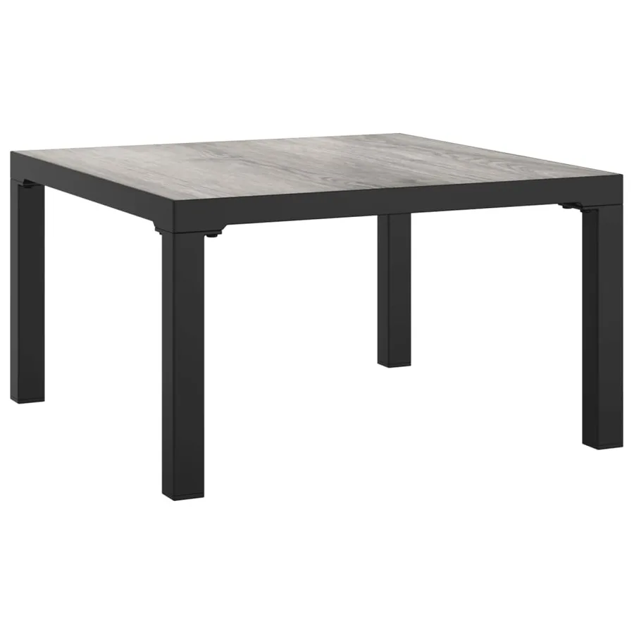 Salon de jardin 6 pcs noir et gris résine tressée - 9