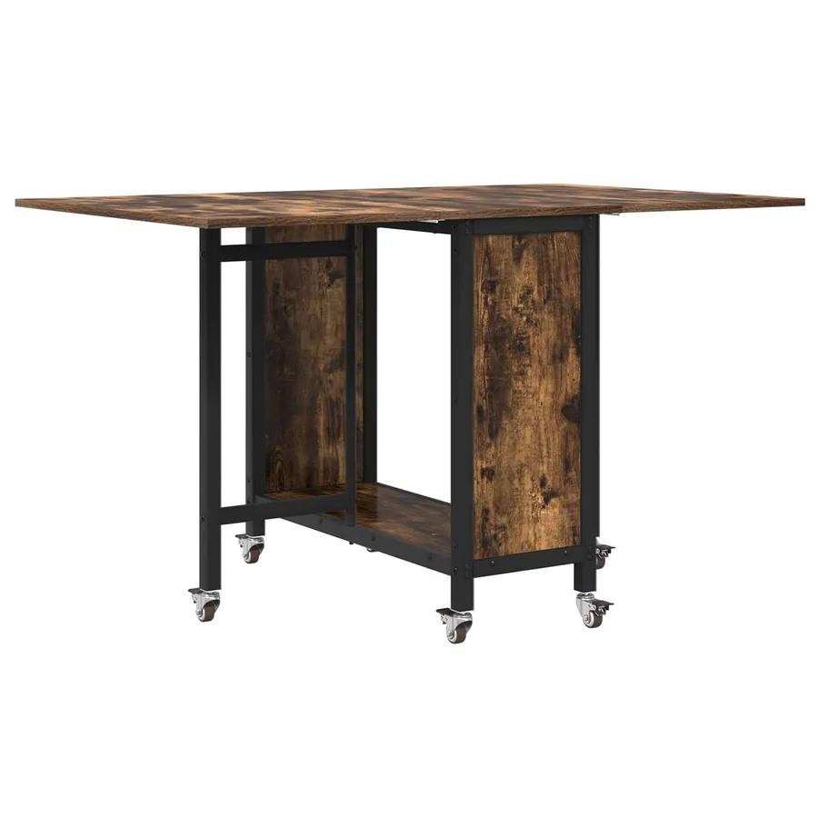 Table à manger pliante avec roulettes 130 x 80 x 76,5 cm - 7