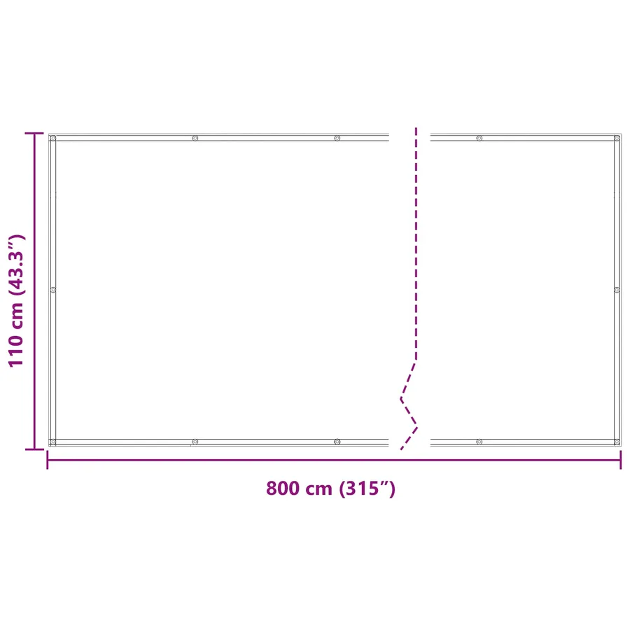 Écran de balcon Beige 110 x 800 cm Tissu Oxford - 7