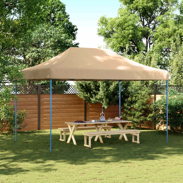 Tente de fête Beige 292 x 440 x 315 cm Tissu Oxford