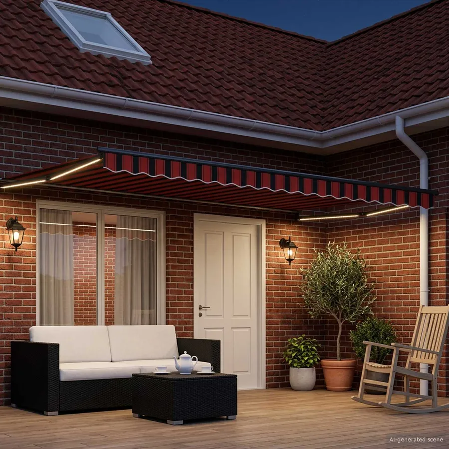 Store rétractable manuel avec LEDs 4,5 × 3 m - 3