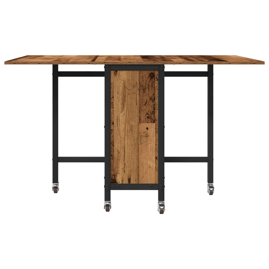 Table à manger pliante avec roulettes 130 x 80 x 76,5 cm - 5