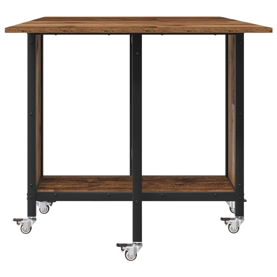 Table à manger pliante avec roulettes 130 x 80 x 76,5 cm - 6