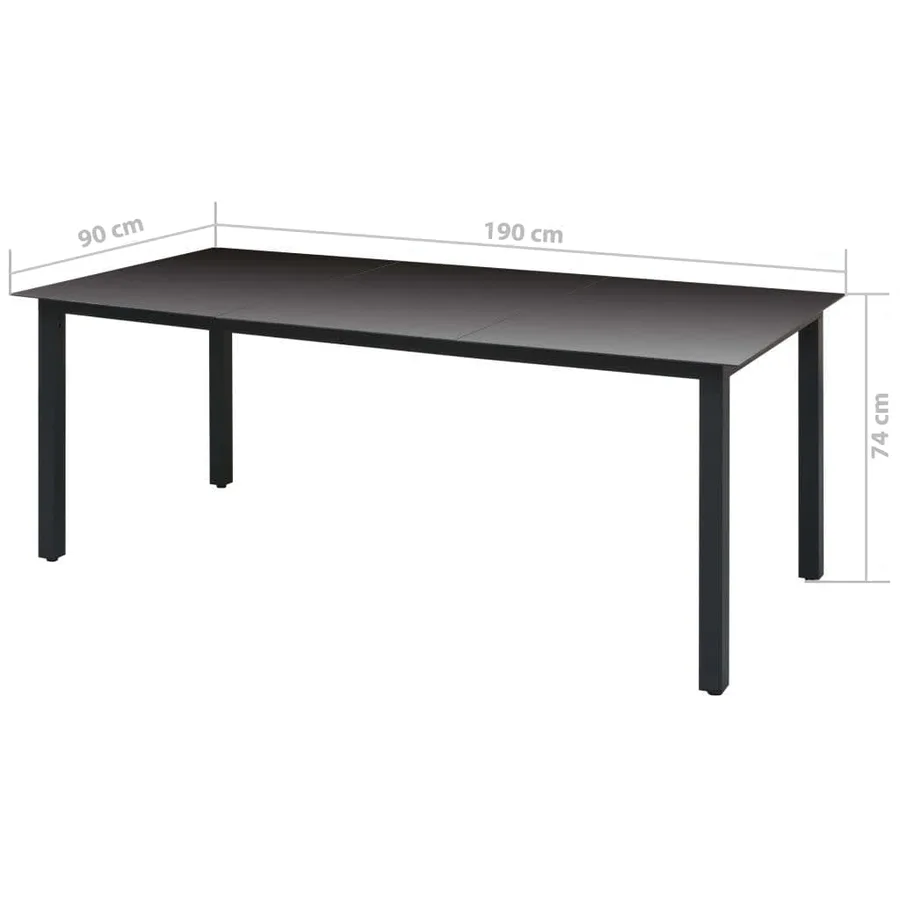 Ensemble à manger de jardin coussins 9pcs Résine tressée Gris - 12