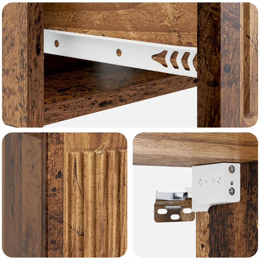 Cabinet de chevet 2 pcs Bois ancien 49 x 34,5 x 20 cm - 10
