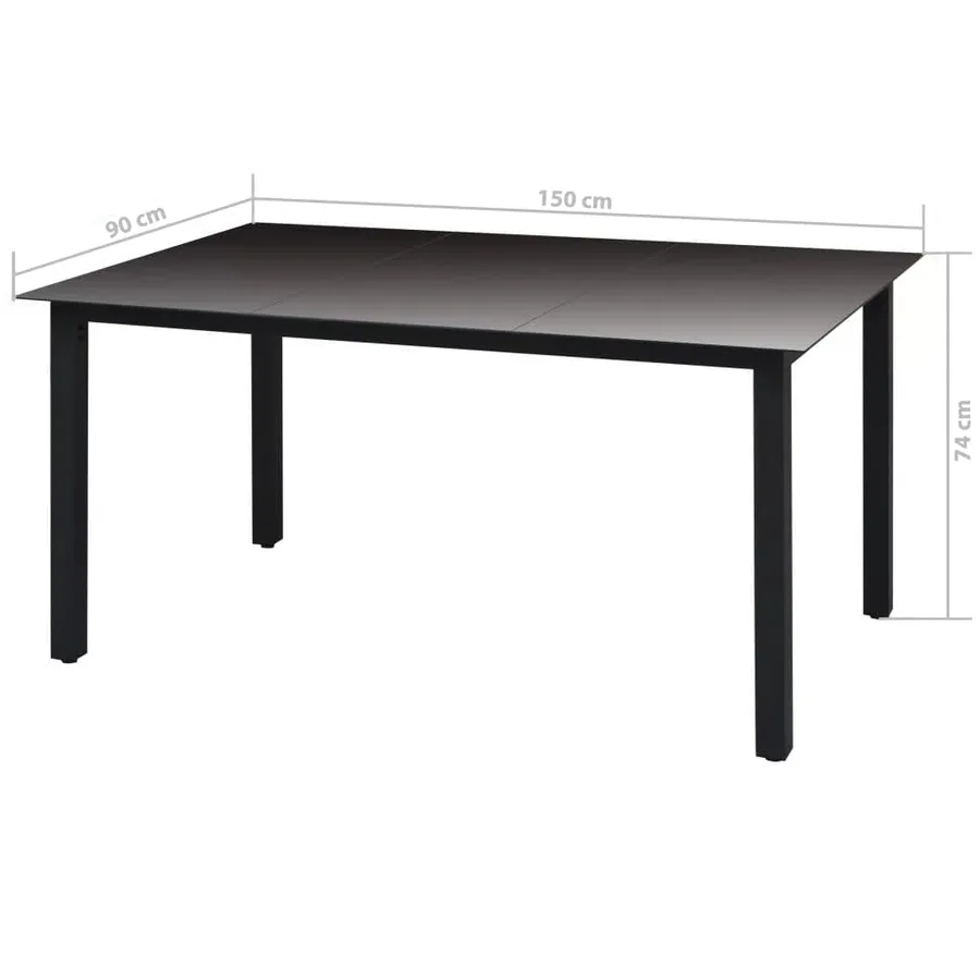 Ensemble à manger de jardin et coussins 7 pcs marron poly rotin - 12
