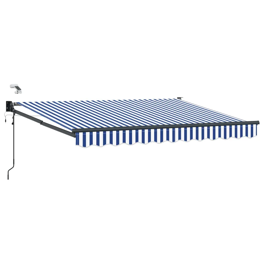 Auvent rétractable électrique Bleu et Blanc 3 x 2 m - 2