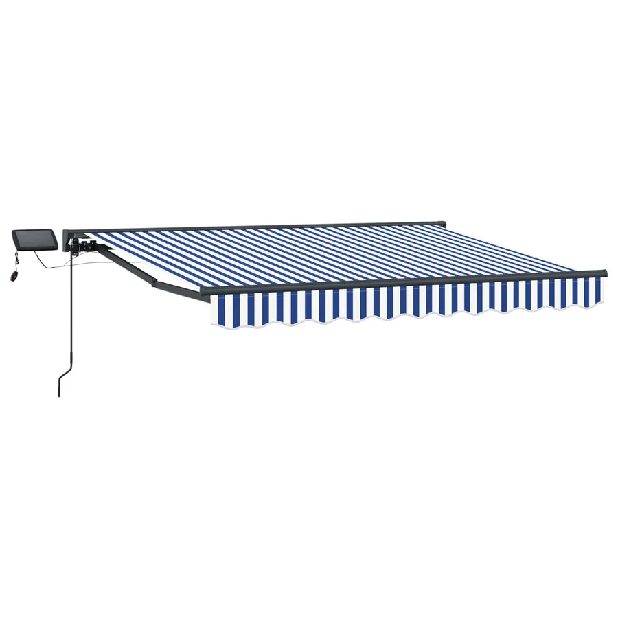 Cadre de store manuel avec LEDs Bleu, Blanc, Anthracite 3 x 2 m - 2