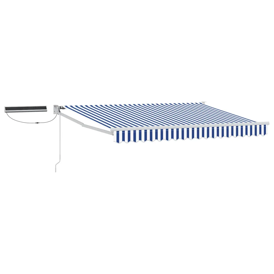 Auvent rétractable électrique Bleu et Blanc 3 x 2 m - 2