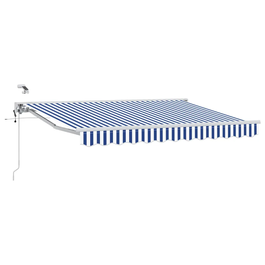 Auvent rétractable électrique Bleu et Blanc 3 x 2 m - 2